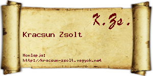 Kracsun Zsolt névjegykártya